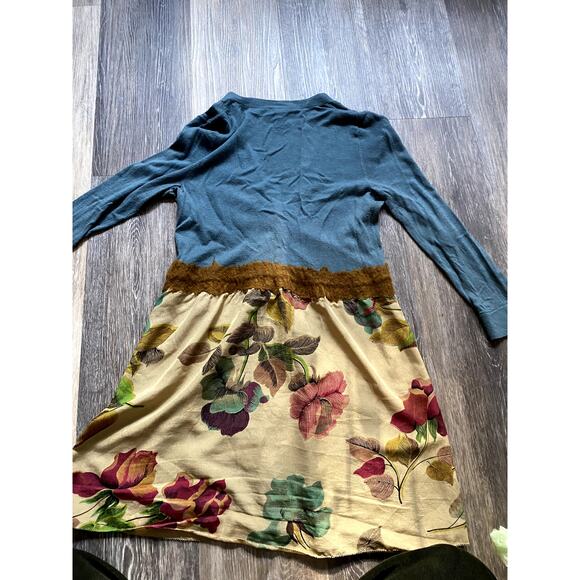 Anthropologie Floral Cardigan Twee Small Button Up Whimsical Cottagecore 2010s - Picture 4 of 5